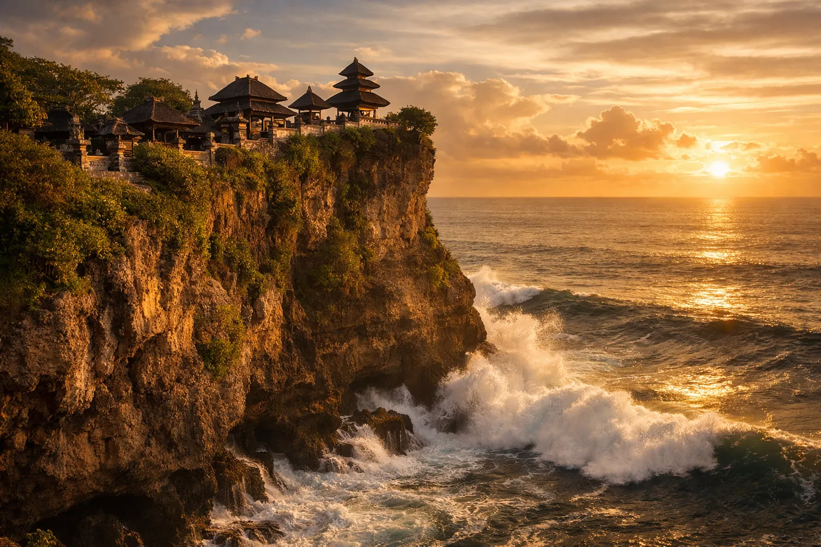 Uluwatu — Dramatic cliffs, world-class surf, and sacred temples