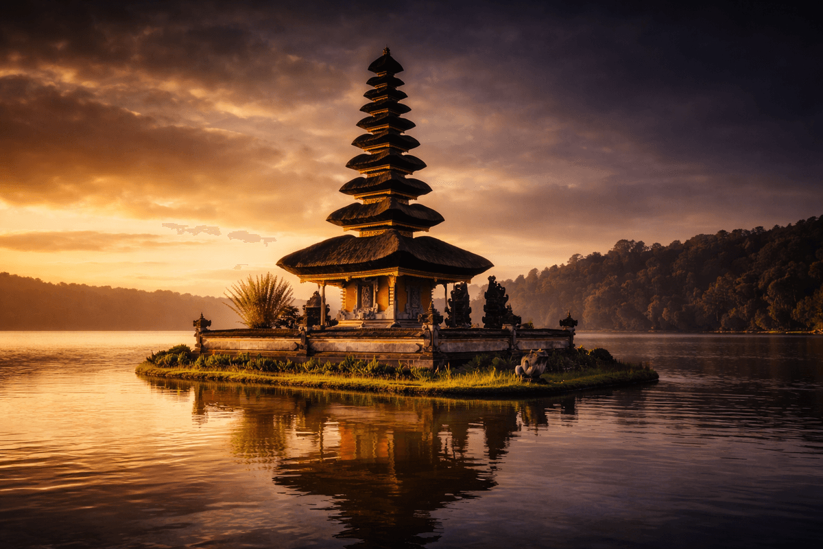 Bali temple landscape with tropical gardens — Bali Malayali premium travel experiences